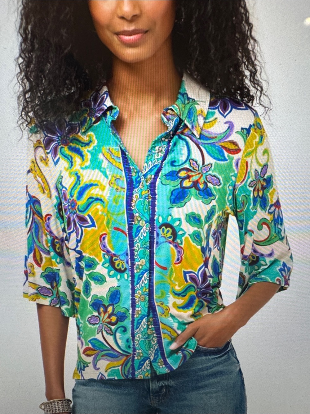 Johnny Was The Janie Kimono Button-Down